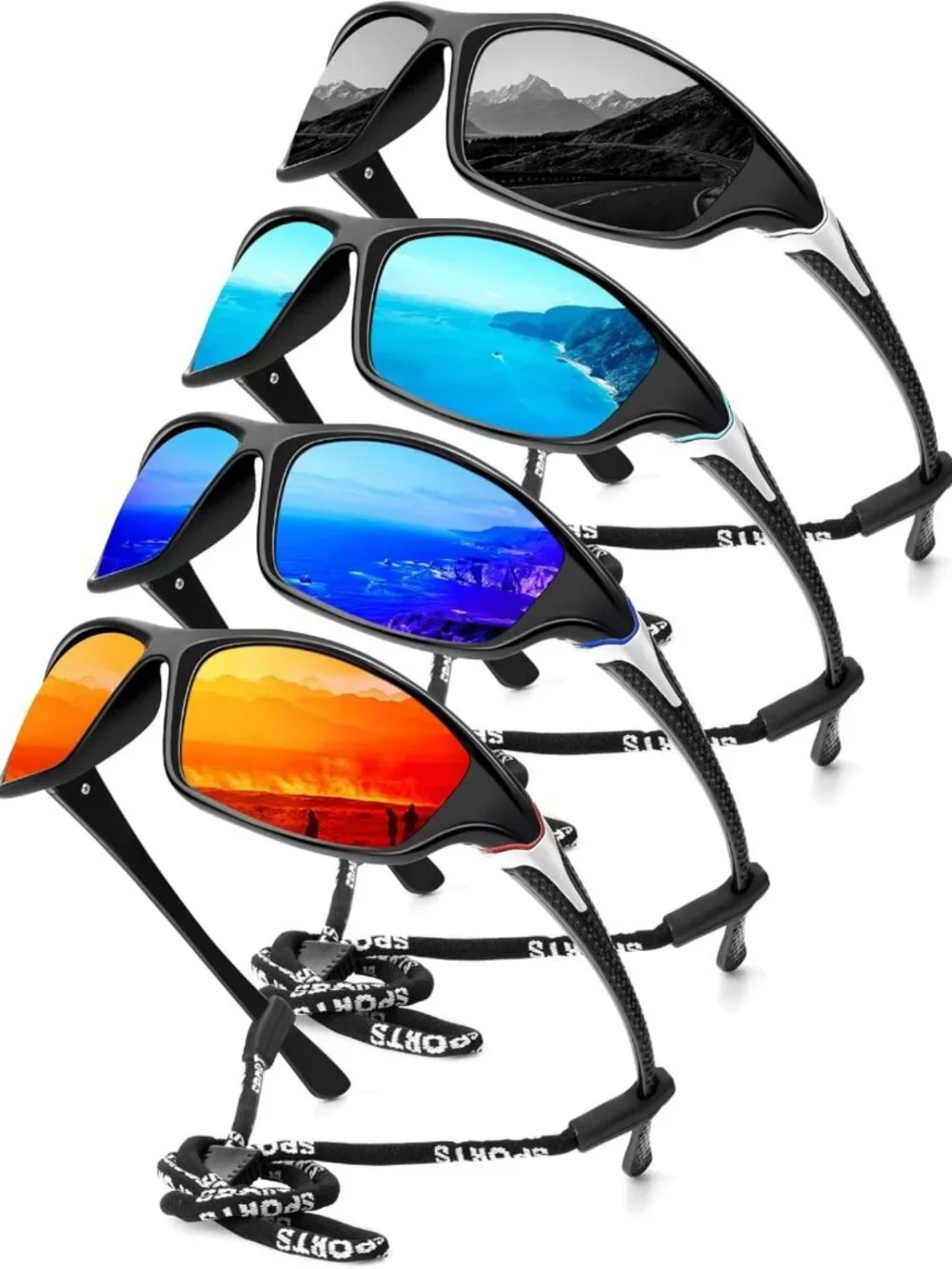 Polarized Sports Sunglasses for Men - UV400 Protection for Fishing, Driving